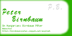 peter birnbaum business card